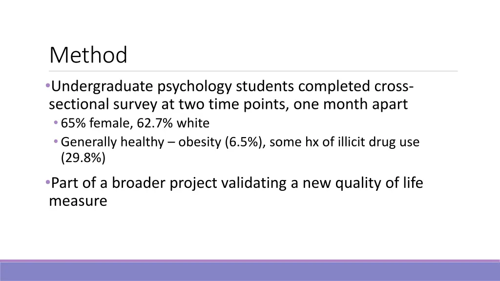 method undergraduate psychology students