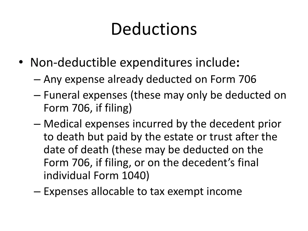 deductions 1