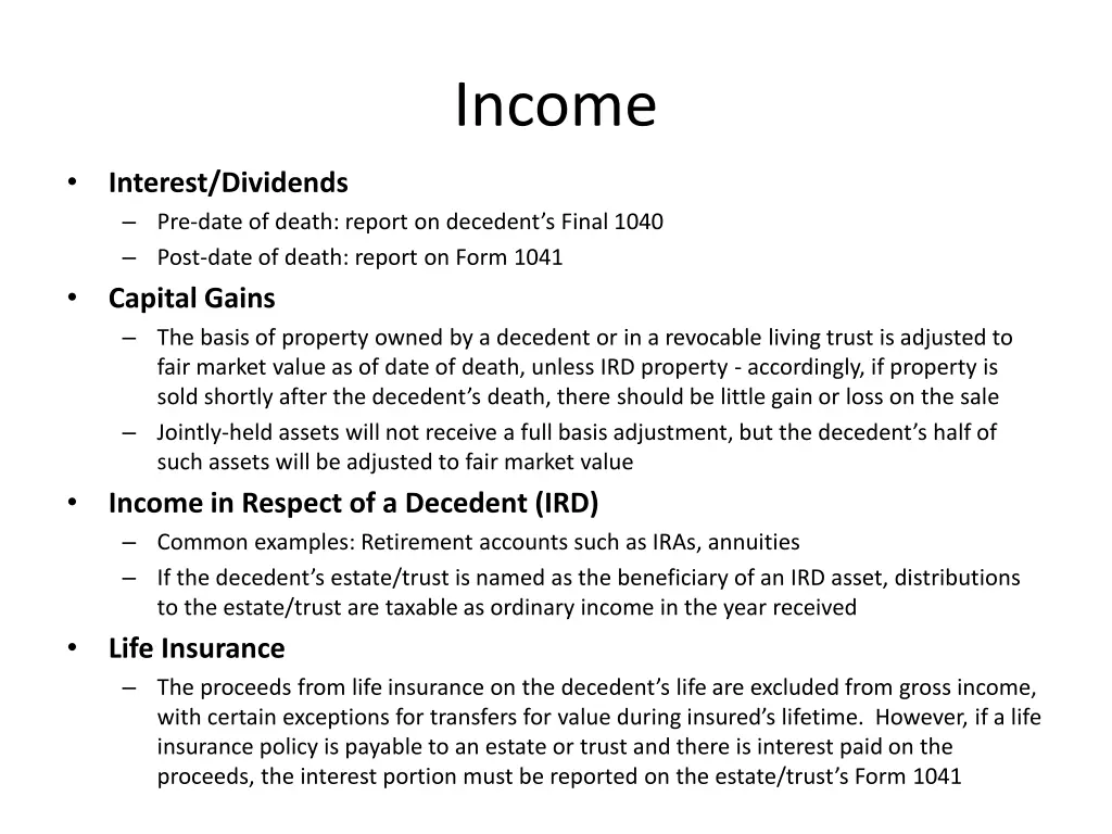 income