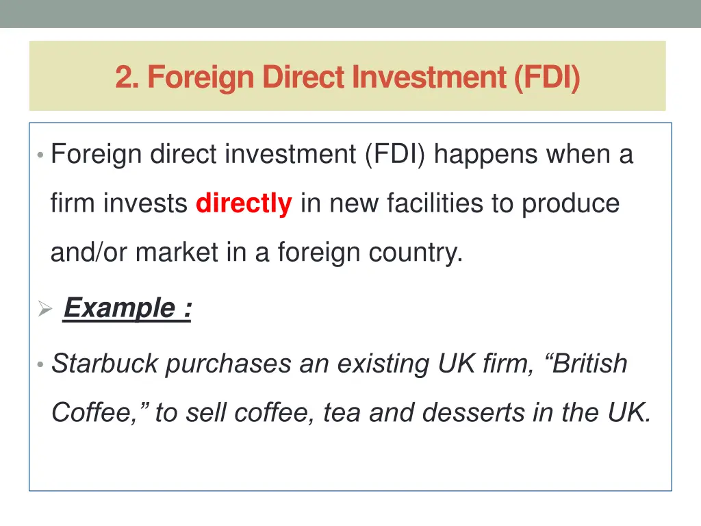 2 foreign direct investment fdi