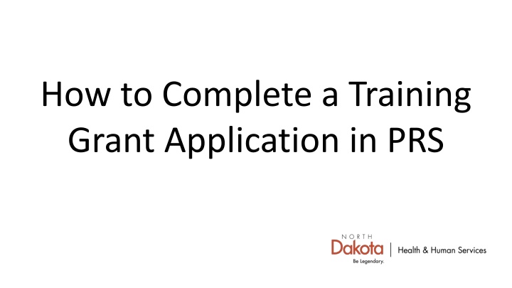 how to complete a training grant application