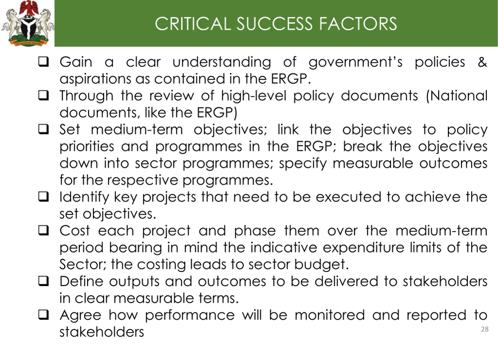 critical success factors