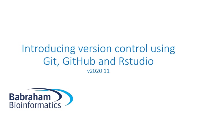 introducing version control using git github