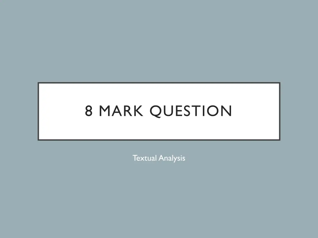 8 mark question