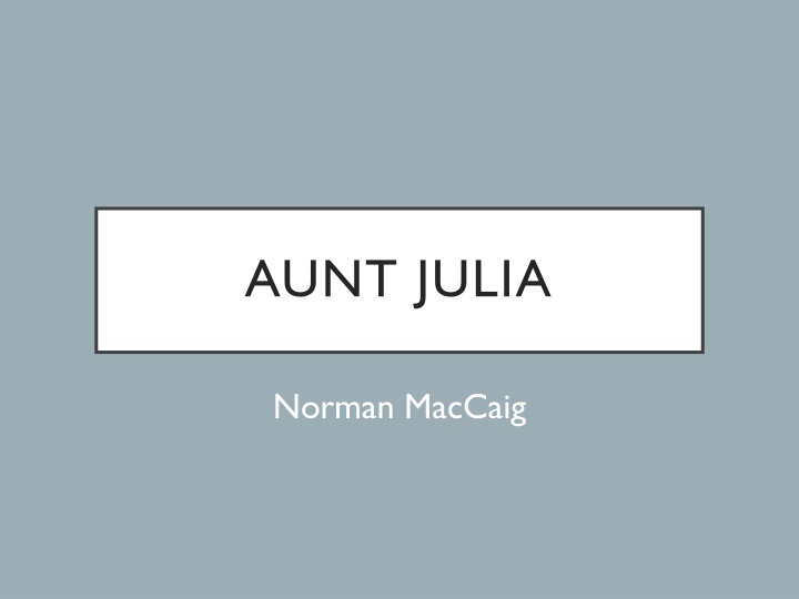 aunt julia