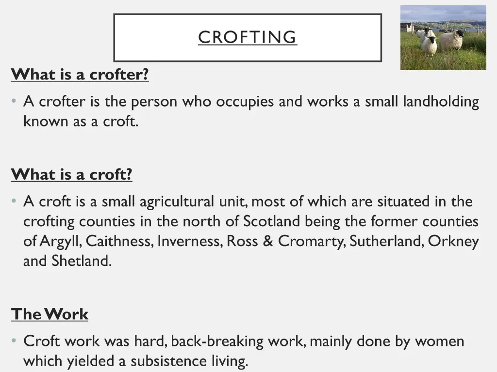 crofting