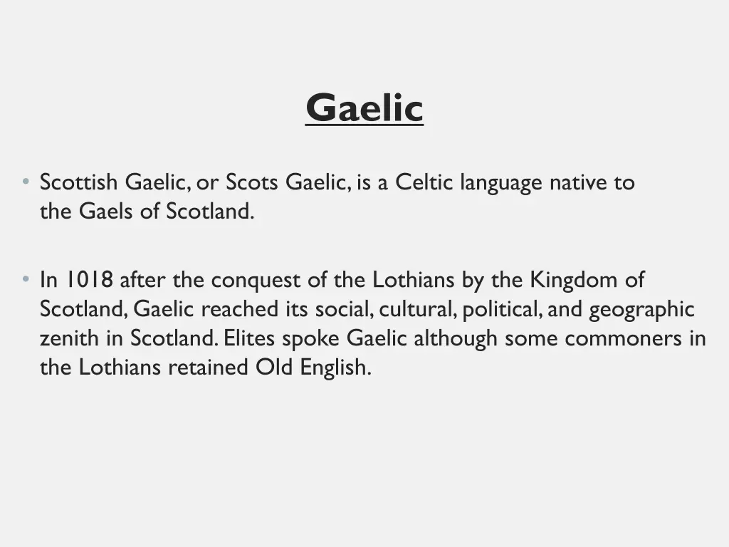 gaelic