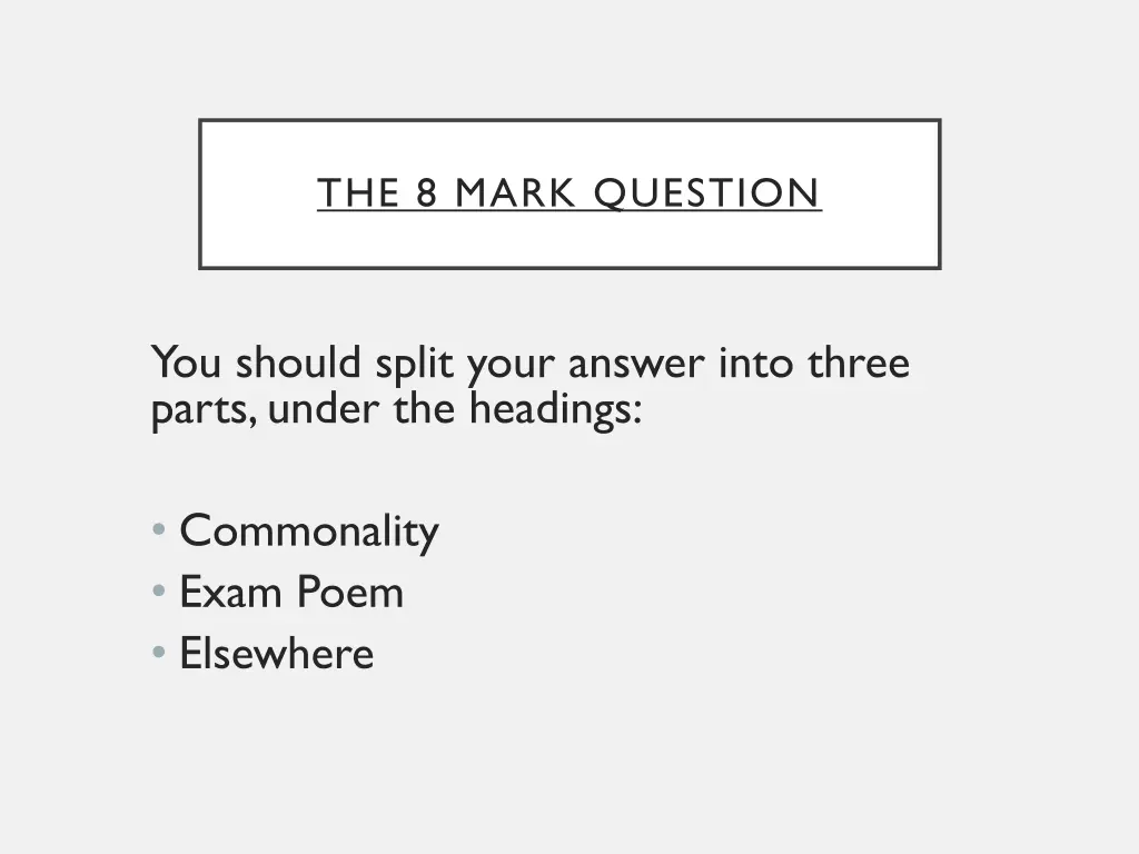 the 8 mark question 1