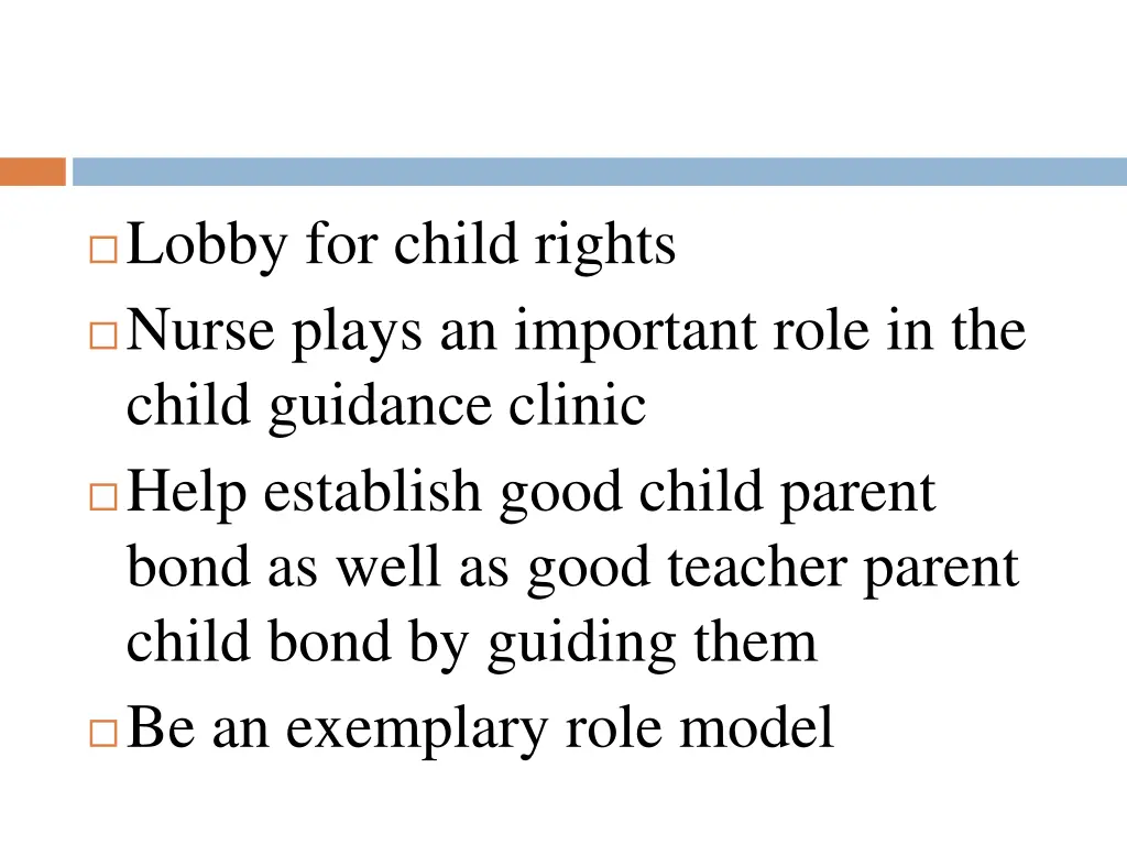 lobby for child rights nurse plays an important