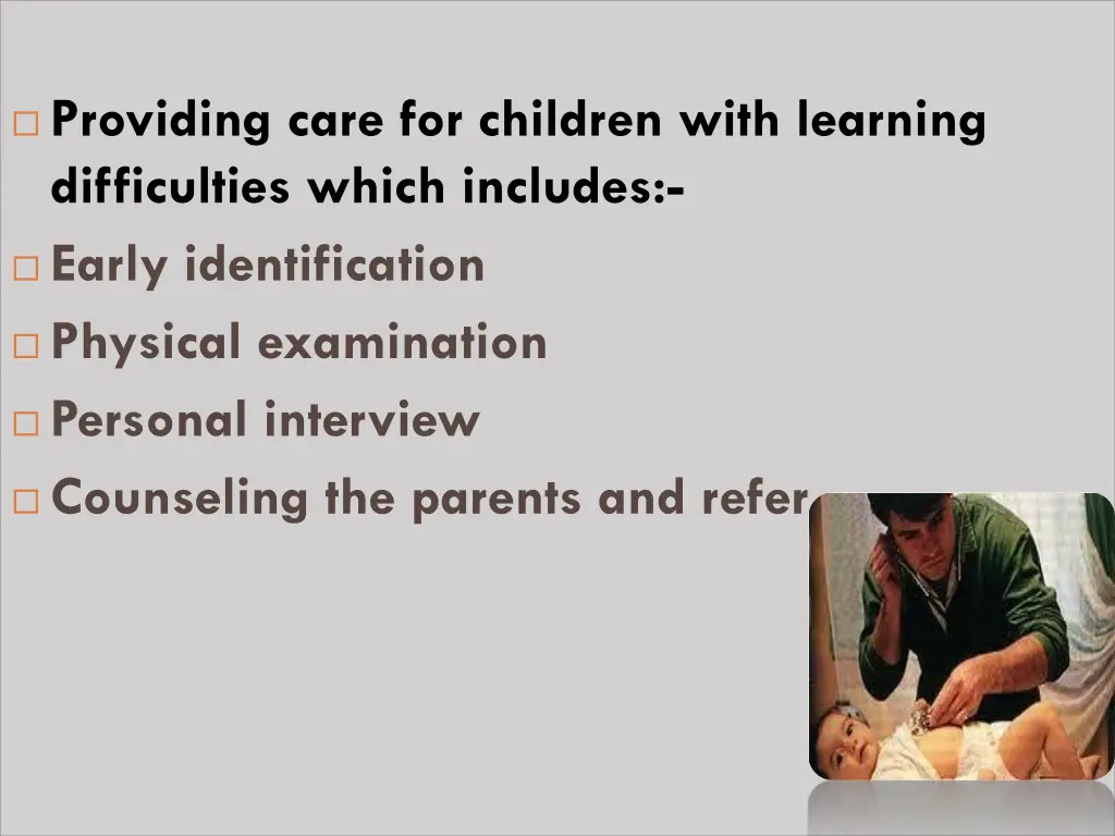 providing care for children with learning