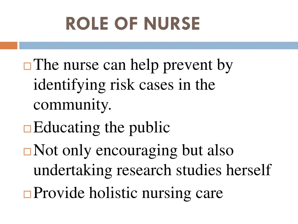 role of nurse