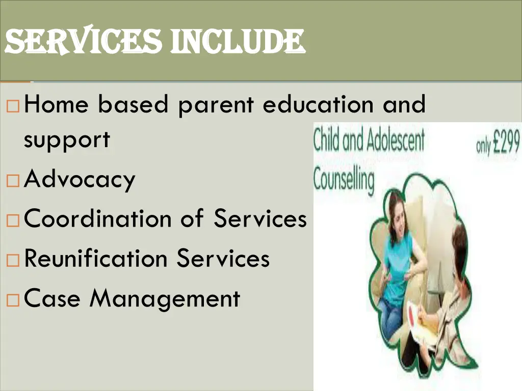 services include services include