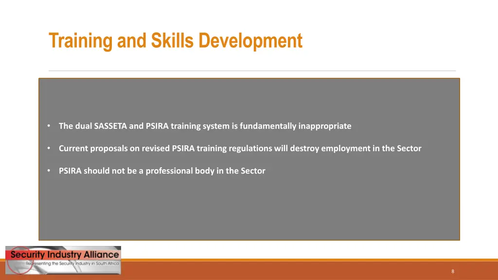 training and skills development