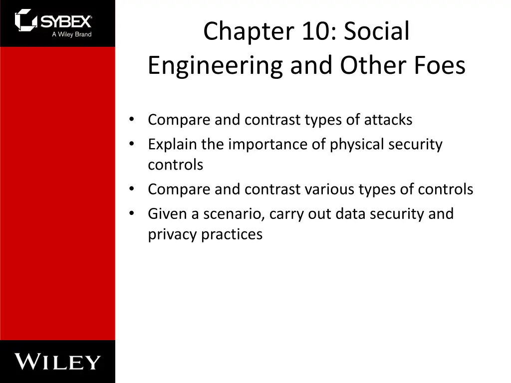 chapter 10 social engineering and other foes