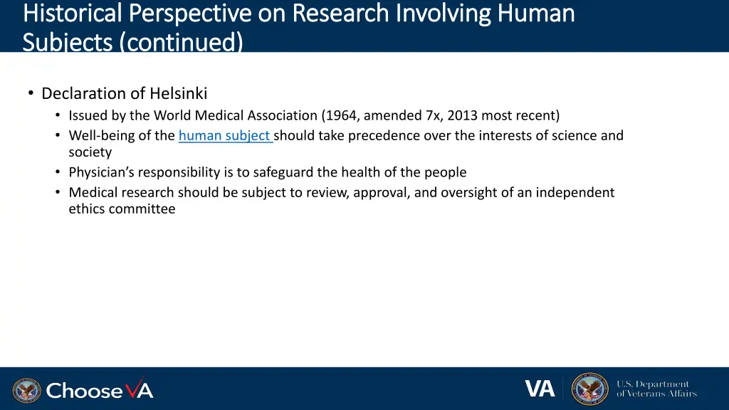 historical perspective on research involving 2