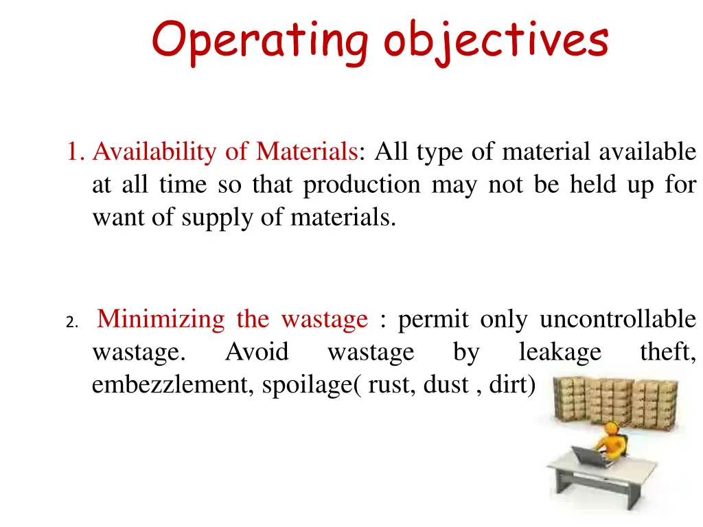 operating objectives 1