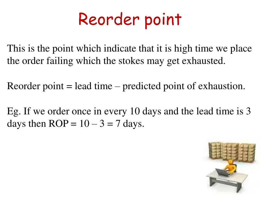 reorder point