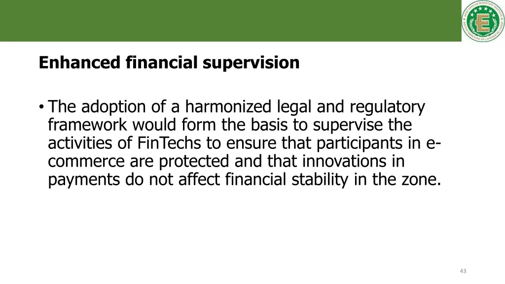 enhanced financial supervision