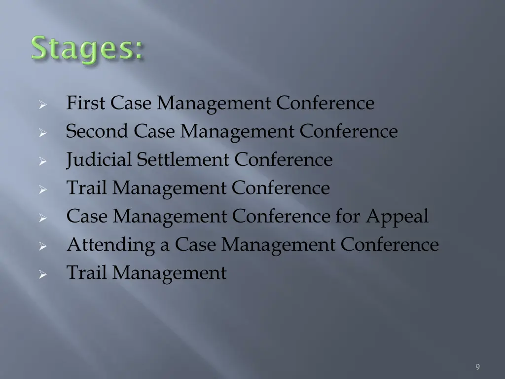 first case management conference second case