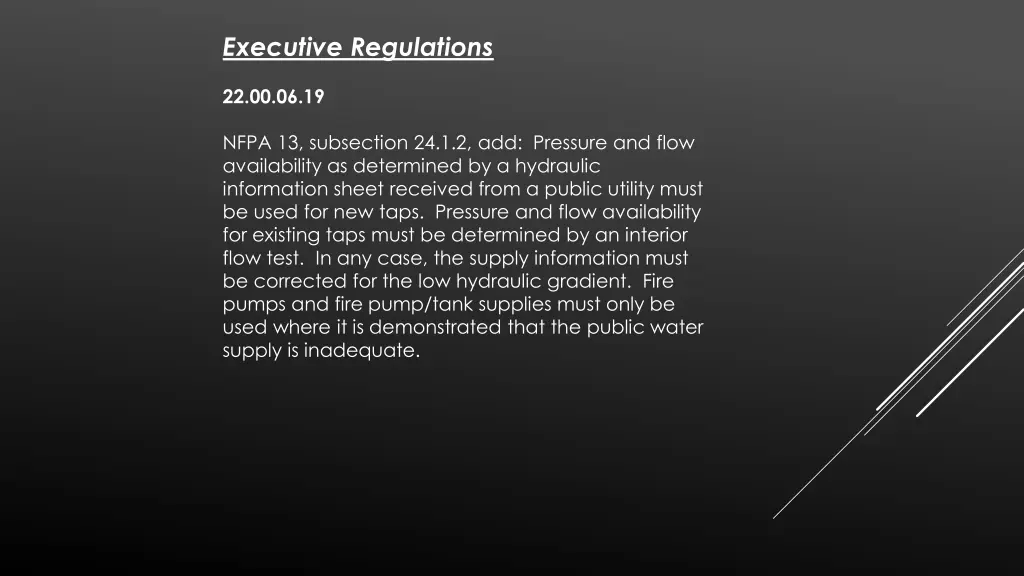 executive regulations