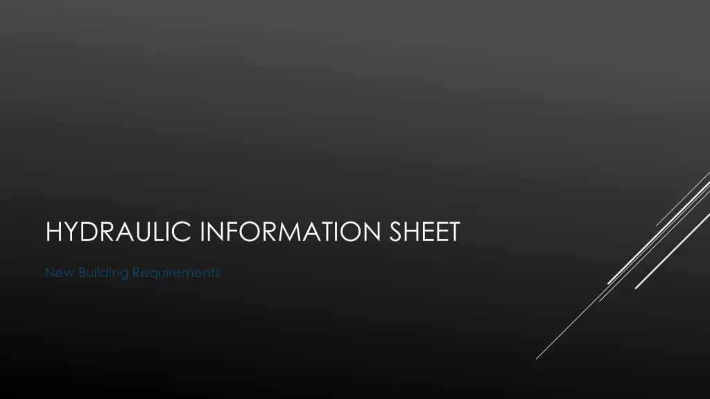 hydraulic information sheet