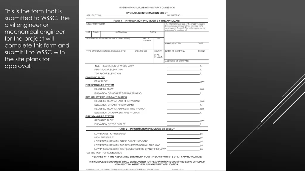 this is the form that is submitted to wssc