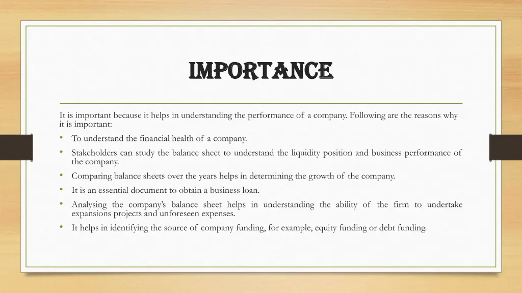 importance importance