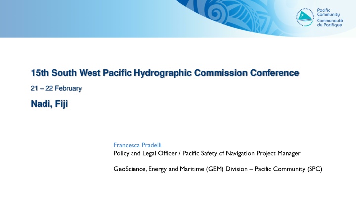 15th south west pacific hydrographic commission