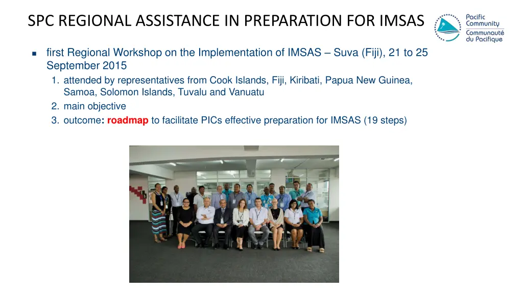 spc regional assistance in preparation for imsas