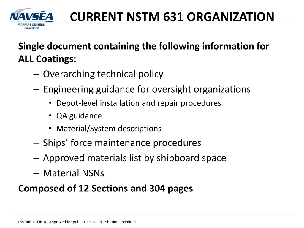 current nstm 631 organization