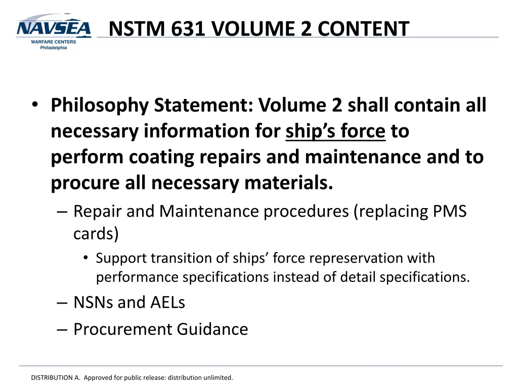 nstm 631 volume 2 content