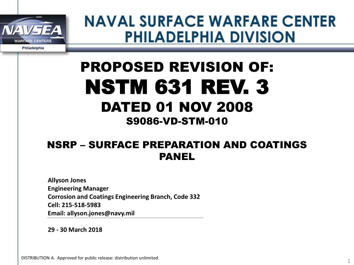 proposed revision of nstm 631 rev 3 nstm