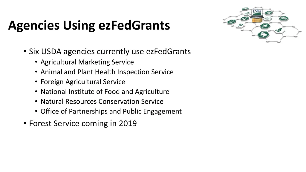 agencies using ezfedgrants