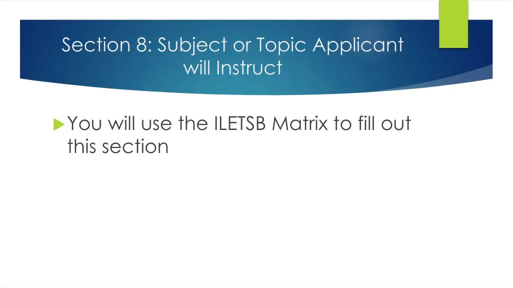 section 8 subject or topic applicant will instruct 1