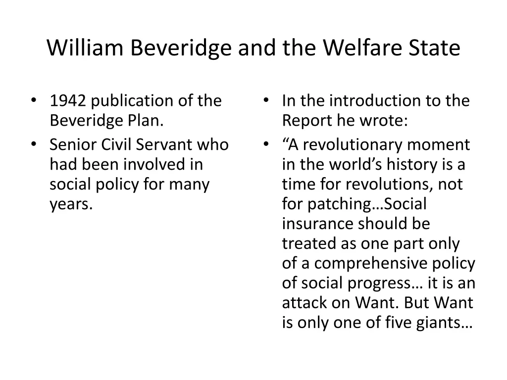 william beveridge and the welfare state 2