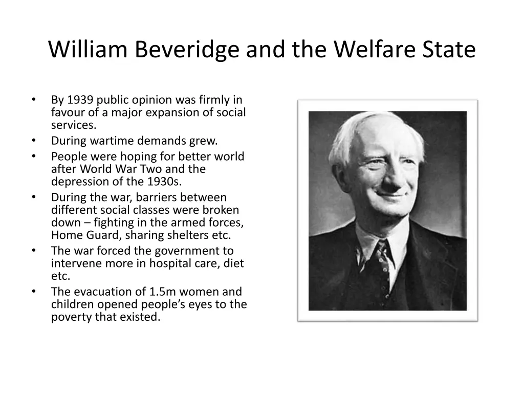 william beveridge and the welfare state