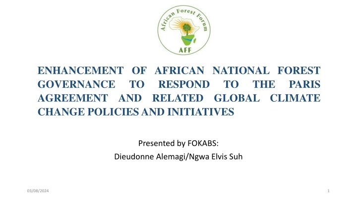 enhancement of african national forest governance