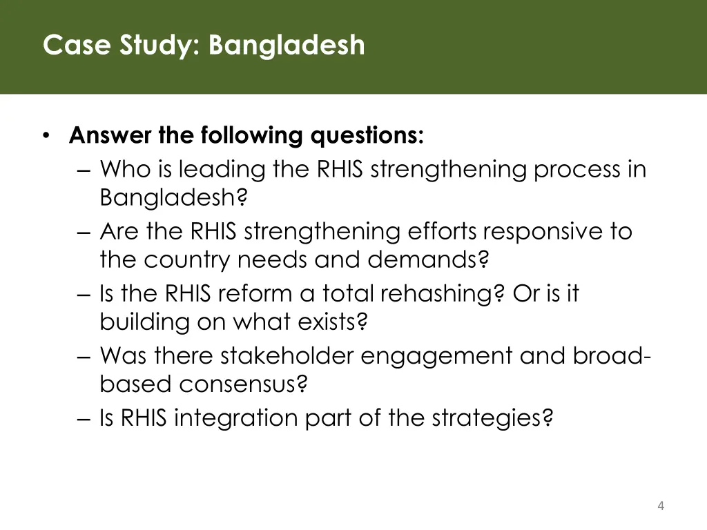 case study bangladesh