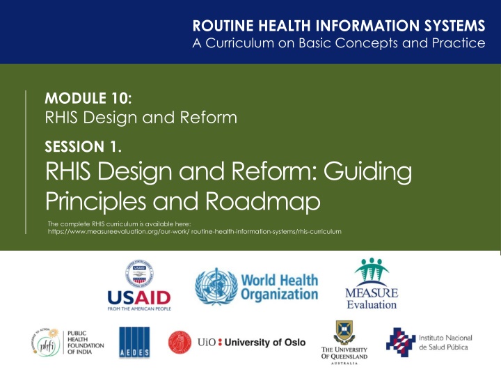 routine health information systems a curriculum