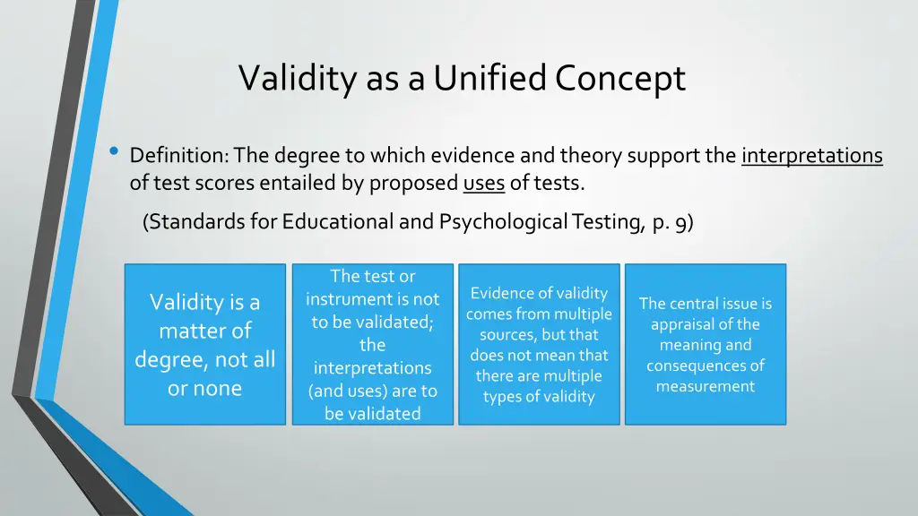 validity as a unified concept