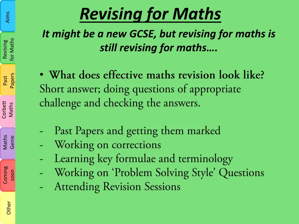 revising for maths it might be a new gcse