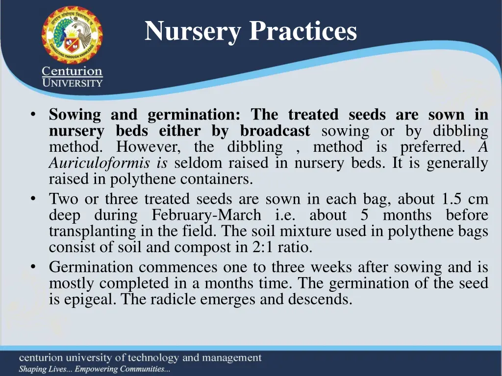 nursery practices