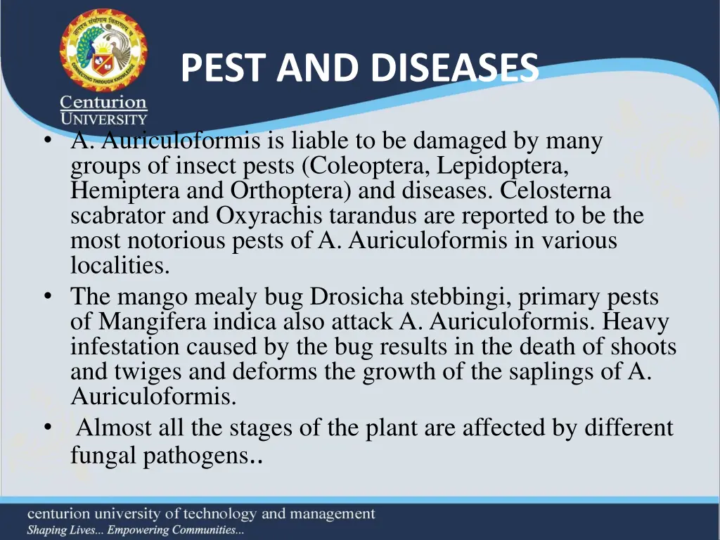 pest and diseases