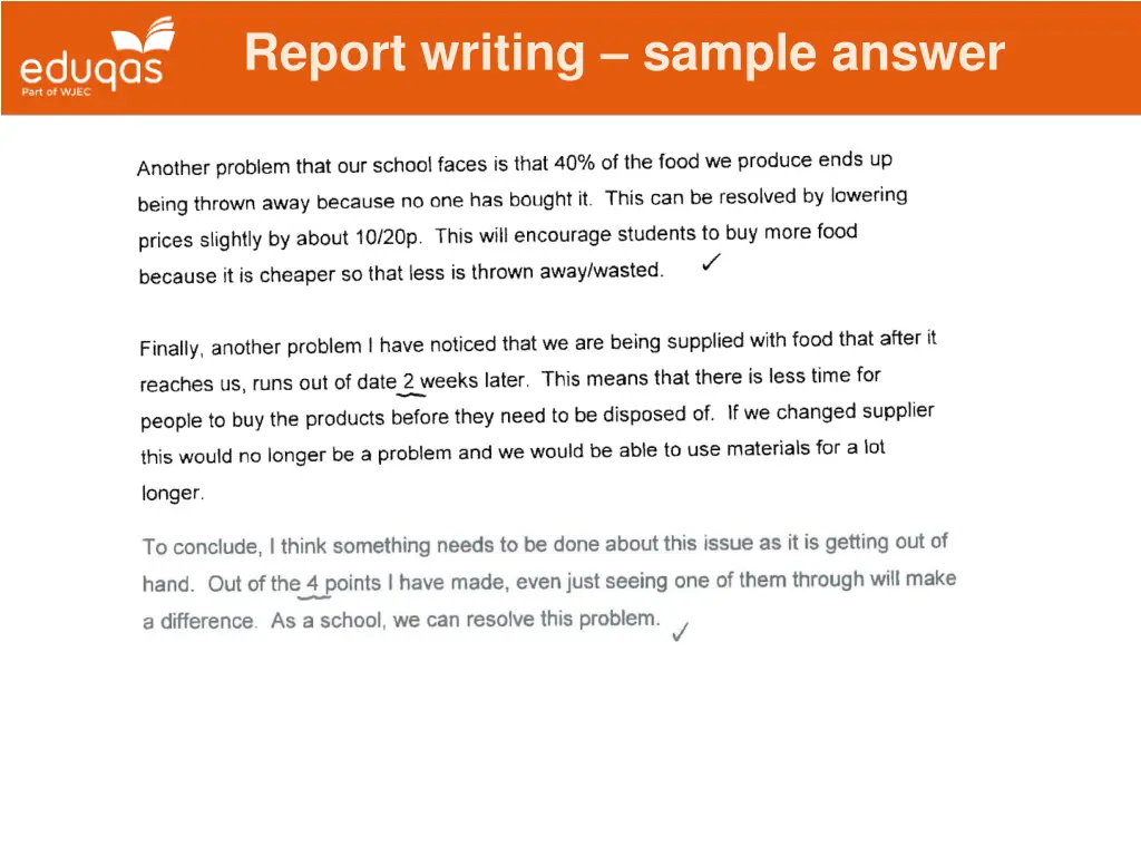 report writing sample answer 2