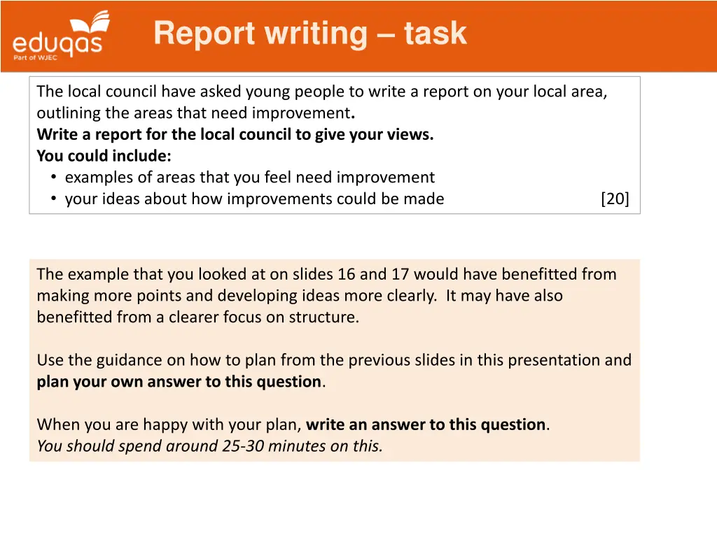 report writing task