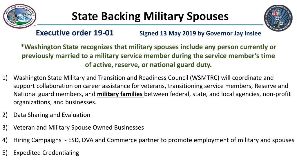 state backing military spouses