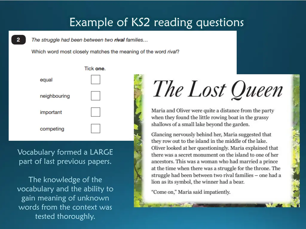 example of ks2 reading questions