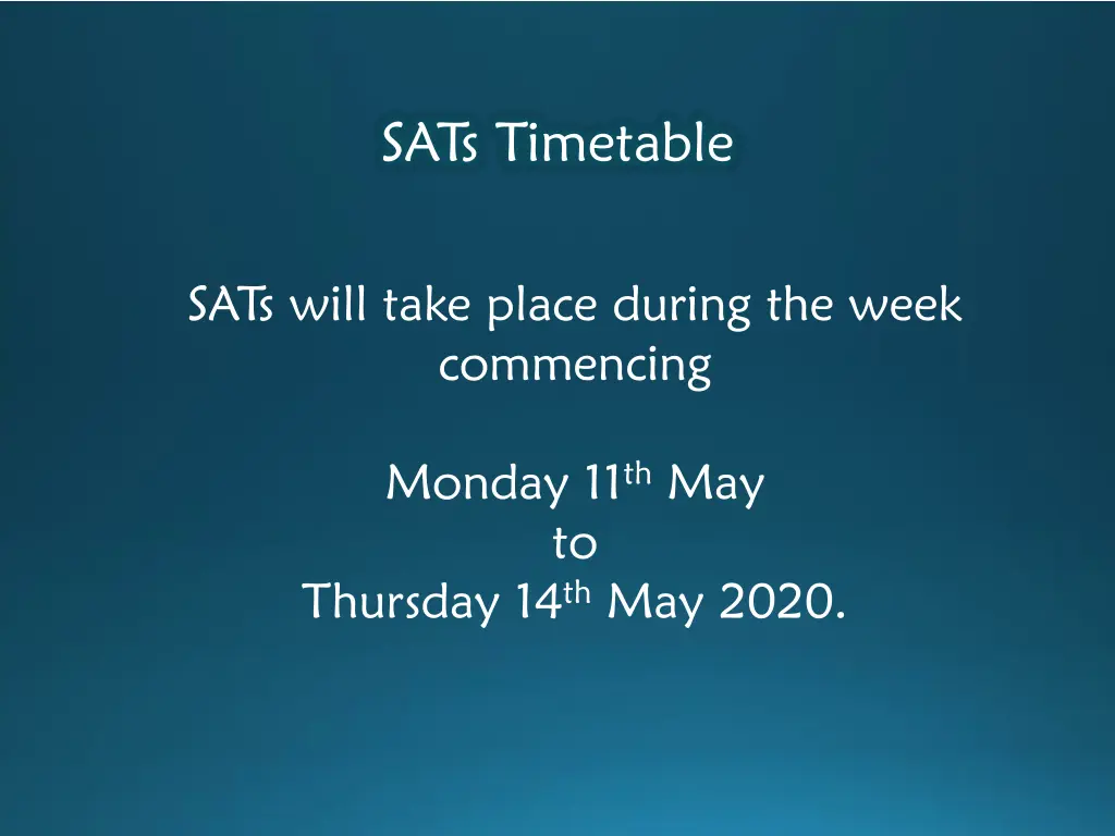 sats timetable