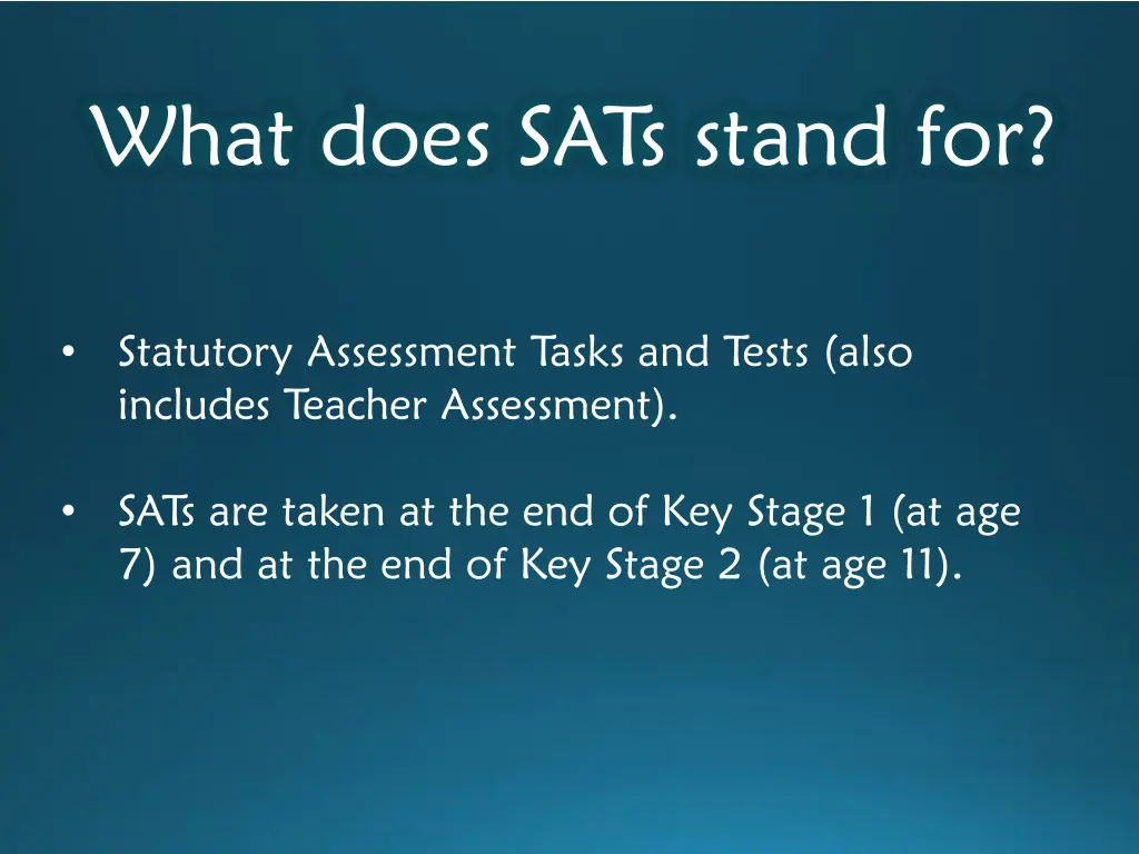 what does sats stand for