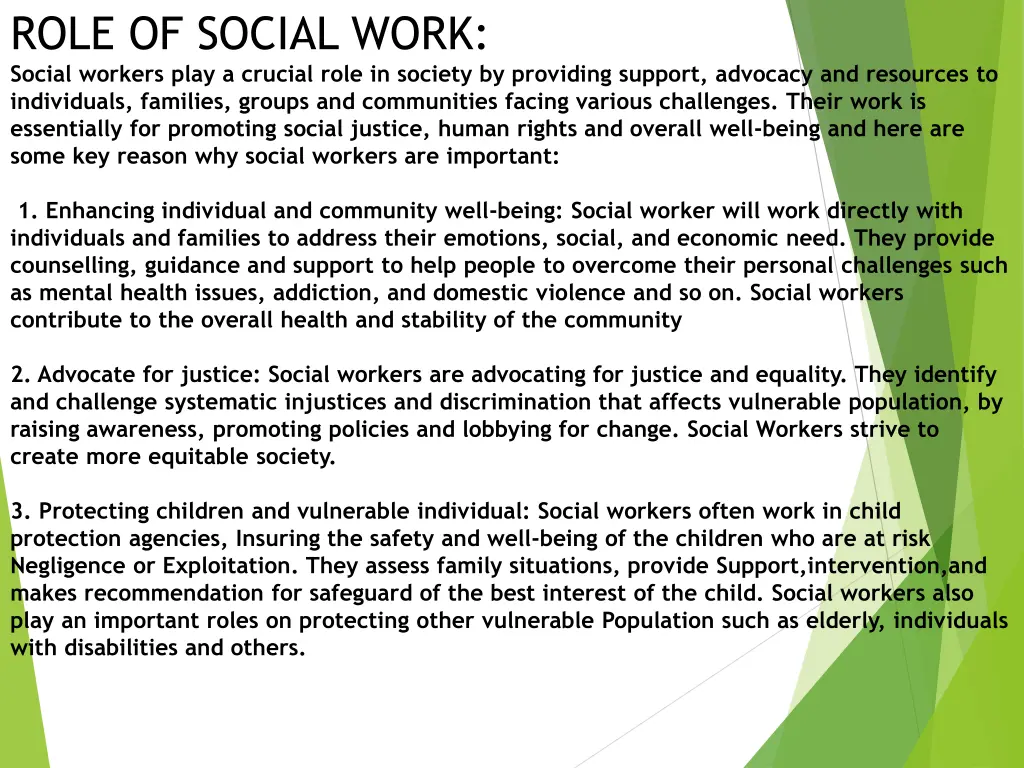 role of social work social workers play a crucial